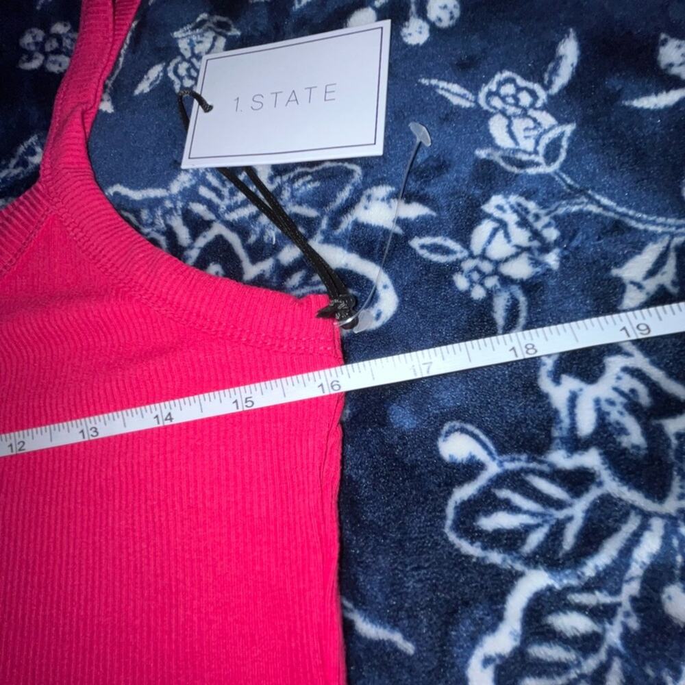 NWT! 1.STATE Rib Jersey Scoop Neck Tank 16-19” P2P - Picture 6 of 7